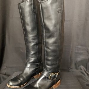 Steve Madden Black Leather knee high boots